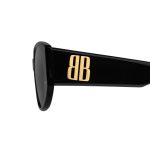 Women’s Nano Round Sunglasses in Black - Image 4